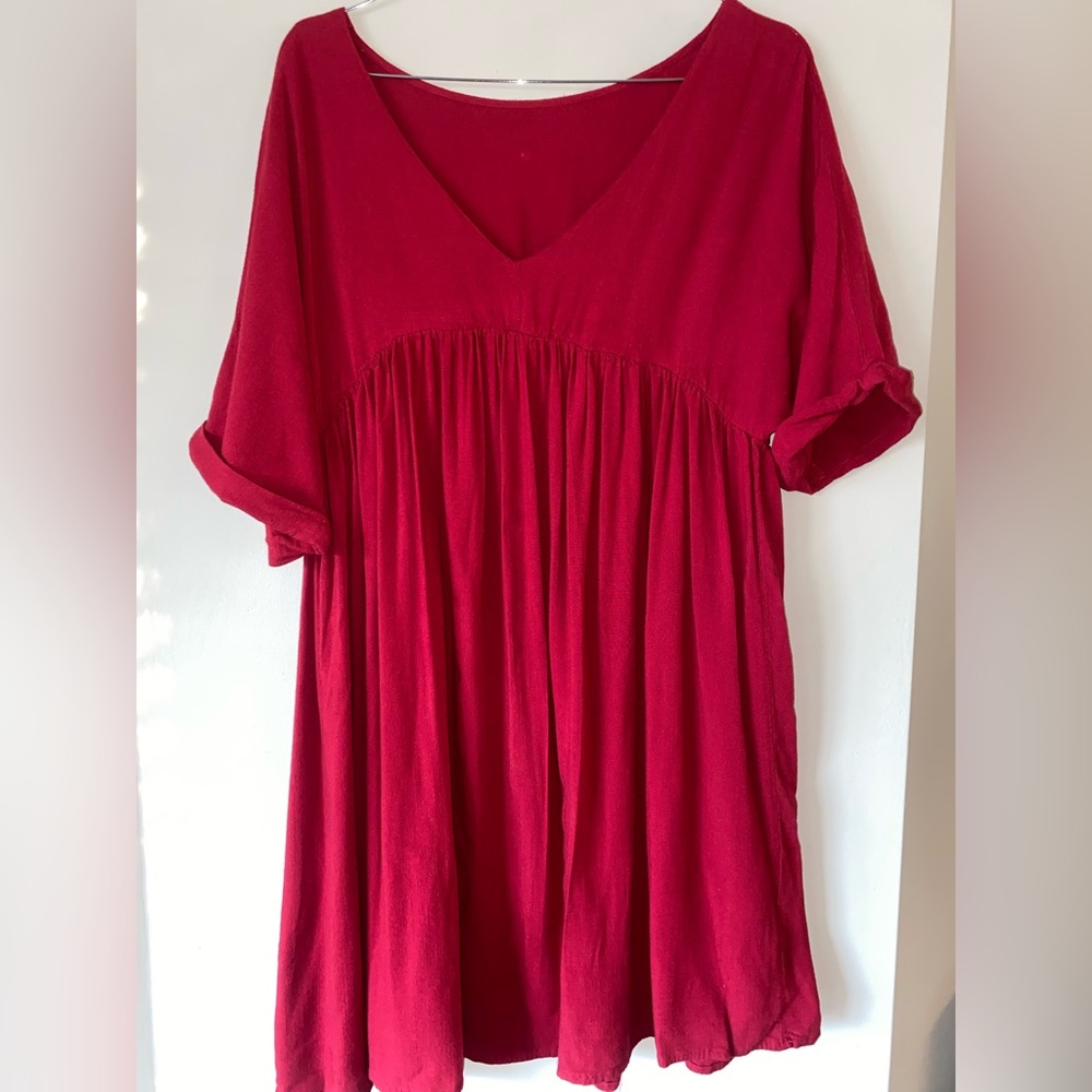 Amazon small red short sleeve dress